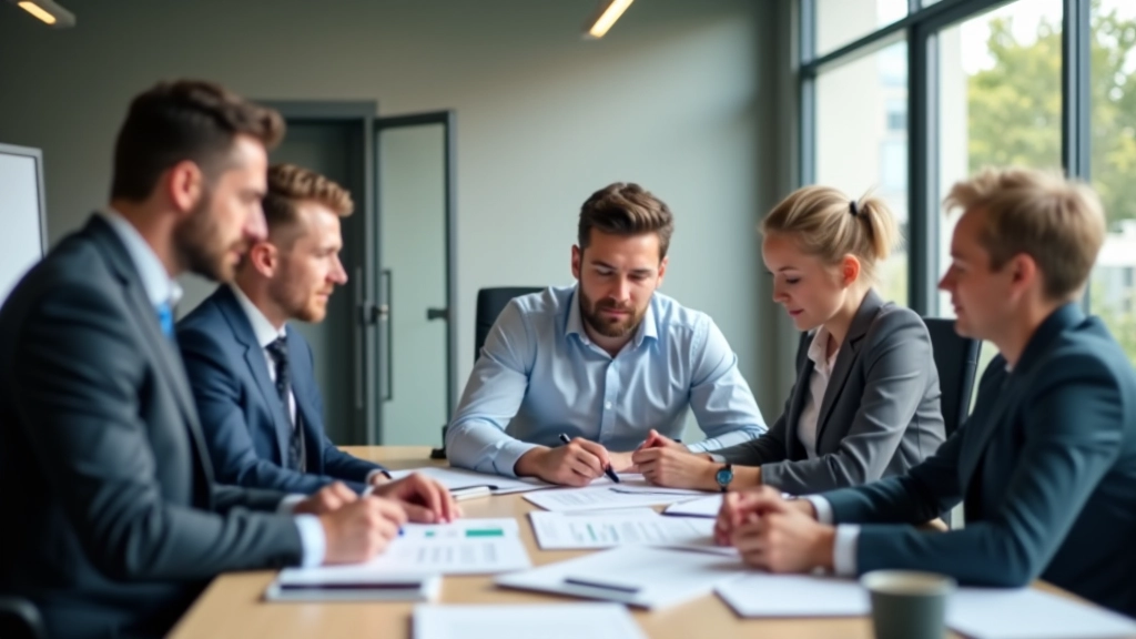 Équipe d'experts en économie et planification financière travaillant ensemble